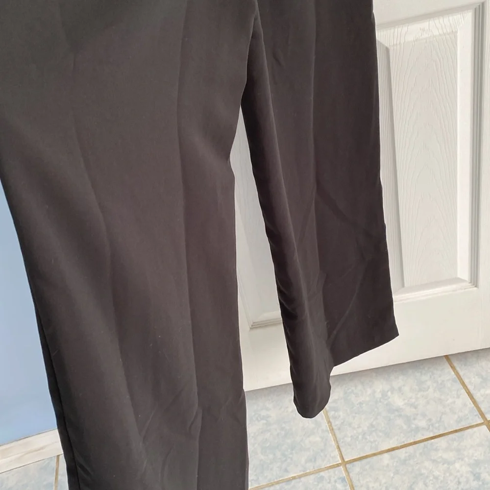 Jessica London long sleeve velvet and rayon black jumpsuit size 12 - Picture 5 of 6